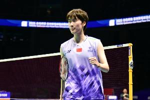 中国羽毛球大师赛女单次轮：陈雨菲2-0丹麦选手莱恩 晋级下一轮